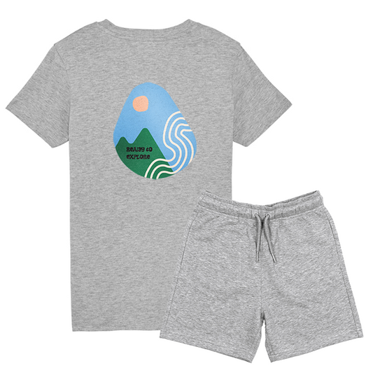 Premium Organic T-Shirt & Shorts Set - Explorer