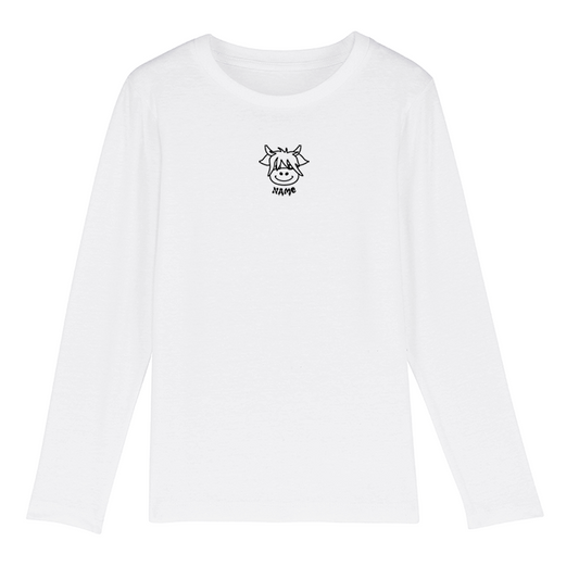 Junior Long Sleeve Organic T-Shirt - Cosy Cow
