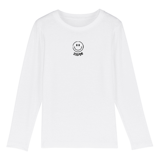 Junior Long Sleeve Organic T-Shirt - Smiley